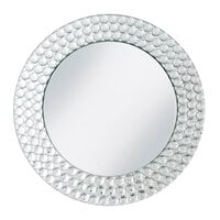Charge It by Jay 13" Round Dot Glass Mirror Charger Plate - 8/Pack