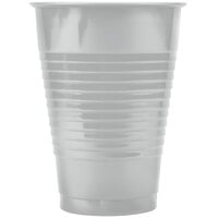 Creative Converting 28106071 12 oz. Shimmering Silver Plastic Cup - 240/Case