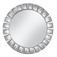 Charge It by Jay 13" Round Large Jeweled Glass Mirror Charger Plate - 8/Pack