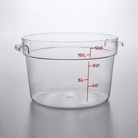 Cambro 12 Qt. Clear Round Polycarbonate Food Storage Container