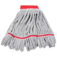 Unger SmartColor ST45R RoughMop 16 oz. Red Heavy Duty Microfiber Tube Mop Head with 4 1/2" Headband