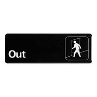Thunder Group Out Sign - Black and White, 9" x 3"