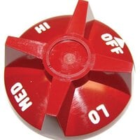 All Points 22-1051 2 7/8" Red Broiler / Oven / Range Knob (Off, Lo, Med, Hi)