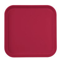 Cambro 1313505 13" x 13" (33 x 33 cm) Square Metric Cherry Red Customizable Fiberglass Camtray - 12/Case
