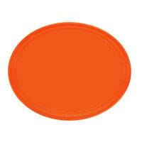 Cambro 2700220 22" x 26 7/8" Oval Citrus Orange Fiberglass Camtray - 6/Case