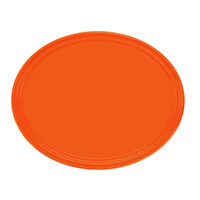 Cambro 2500220 19 1/4" x 24" Oval Citrus Orange Fiberglass Camtray - 6/Case