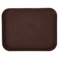 GET FT-18-BR Brown 17 1/2" x 14" Customizable Polypropylene Fast Food Tray - 12/Case