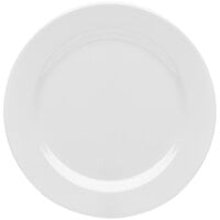 Elite Global Solutions D1075PL Merced 10 3/4 inch White Round Rim Plate - 6/Case