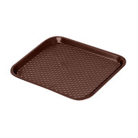 GET FT-14-BR Brown 14" x 10 3/4" Customizable Polypropylene Fast Food Tray - 24/Case