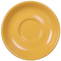 Elite Global Solutions DS Rio Yellow 5 5/8" Round Melamine Coffee Saucer - 6/Case