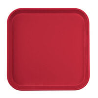 Cambro 1313221 13" x 13" (33 x 33 cm) Square Metric Ever Red Customizable Fiberglass Camtray - 12/Case