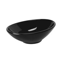 Elite Global Solutions M85 Moderne Black 16 oz. Small Oblong Bowl
