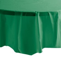 Creative Converting 703261 82" Emerald Green OctyRound Disposable Plastic Table Cover - 12/Case