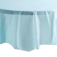 Creative Converting 703882 82" Pastel Blue OctyRound Plastic Table Cover - 12/Case