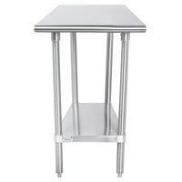 Advance Tabco SAG-242 24" x 24" 16 Gauge Stainless Steel Commercial Work Table with Undershelf