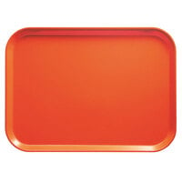 Cambro 3242222 12 1/2" x 16 1/2" (31,9 x 41,9 cm) Rectangular Metric Orange Pizzazz Fiberglass Camtray - 12/Case
