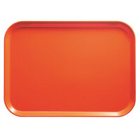 Cambro 3853222 14 3/4" x 20 7/8" (37,5 x 53 cm) Rectangular Metric Orange Pizzazz Fiberglass Camtray - 12/Case