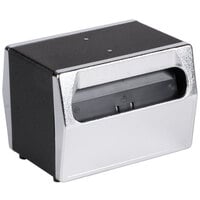 Vollrath 6516-06 Two Sided Tabletop Fullfold Napkin Dispenser with Chrome Faceplate - Black