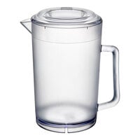 GET P-3064-1-CL 64 oz. Customizable Clear Textured Pitcher with Lid - 12/Case