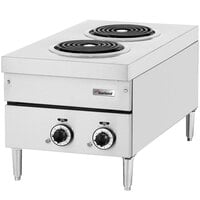 Garland E24-12H 24" Two Burner Heavy-Duty Electric Countertop Hot Plate - 240V, 1 Phase, 4.2 kW