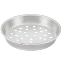 American Metalcraft PT90081.5 8" x 1 1/2" Perforated Tin-Plated Steel Pizza Pan