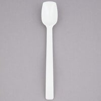 Thunder Group 10" White Polycarbonate .75 oz. Solid Salad Bar / Buffet Spoon