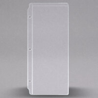Menu Solutions W205 4 1/4" x 11" Clear Vinyl Three-Hole Sheet Protector - 25/Pack