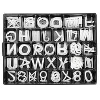Aarco HFD2.0 2" Helvetica Universal Single Tab Letter and Number Double Set - 320 Characters