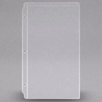 Menu Solutions W200 5 1/2" x 11" Clear Vinyl Three-Hole Sheet Protector - 25/Pack