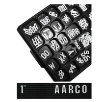 Aarco GFD1.0 1" Gothic Style Universal Single Tab Letter and Number Double Set - 330 Characters