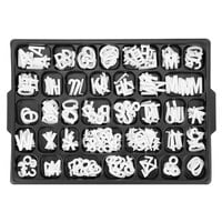 Aarco HF1.0 1" Helvetica Universal Single Tab Letter and Number Set - 165 Characters