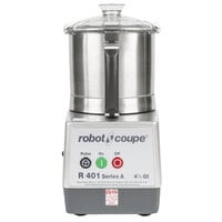 Robot Coupe R401B 4.7 Qt. / 4.5 Liter Stainless Steel Batch Bowl Food Processor - 1 1/2 hp