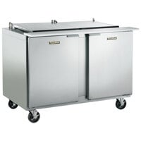 Traulsen UST488-LR 48" 1 Left Hinged 1 Right Hinged Door Refrigerated Sandwich Prep Table