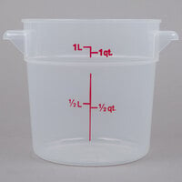 Cambro 1 Qt. Translucent Round Polypropylene Food Storage Container