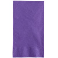 Choice 15 inch x 17 inch Purple 2-Ply Paper Dinner Napkin - 125/Pack