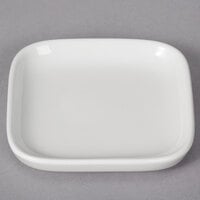 10 Strawberry Street WTR-3TPRBWL-LID Whittier 3 1/2" White Porcelain Replacement Lid for Tapered Bowl - 12/Case