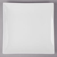10 Strawberry Street WTR-11CPSQ Whittier 10 5/8" White Square Porcelain Coupe Plate - 8/Case