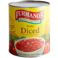 Furmano's Petite Diced Tomatoes with Juice #10 Can - 6/Case