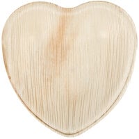 Eco-gecko 6 1/2" Heart Sustainable Palm Leaf Plate - 100/Case
