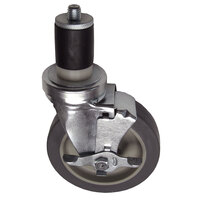 All Points 26-2407 5" Swivel Stem Caster with Brake for 1 5/8" O.D. Tubing - 300 lb. Capacity