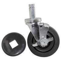 All Points 26-3254 5" Swivel Stem Caster with Brake for 7/8" Square Post - 260 lb. Capacity