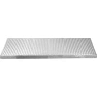 Tablecraft Caterware CW22237 20 Gauge Circle Swirl Stainless Steel Cover for 8' Table - 96 3/8" x 30 3/8"