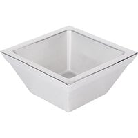 Cal-Mil 3326-7-55 Cold Concept Square Stainless Steel Bowl - 7" x 7" x 4"