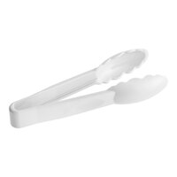 Cambro 6TGS148 Lugano 6" White Scallop Grip Plastic Tongs