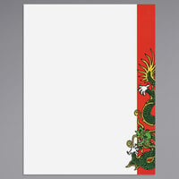 Choice 8 1/2" x 11" Menu Paper - Asian Themed Dragon Design Right Insert - 100/Pack