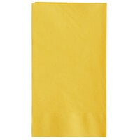 Choice 15" x 17" Sunny Yellow 2-Ply Paper Dinner Napkin - 125/Pack