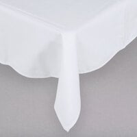Intedge Square White Hemmed 65/35 Poly/Cotton Blend Cloth Table Cover