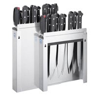 Edlund KR-699 12 inch Enclosed Stainless Steel Knife Rack with Open Back