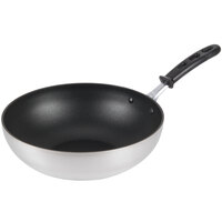 Vollrath 68120 11" SteelCoat x3 Non-Stick Aluminum Stir Fry Pan with TriVent Silicone Handle