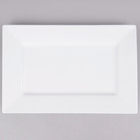 Arcoroc FF196 Square Up 12 1/2" x 8" Rectangular Porcelain Platter by Arc Cardinal - 12/Case